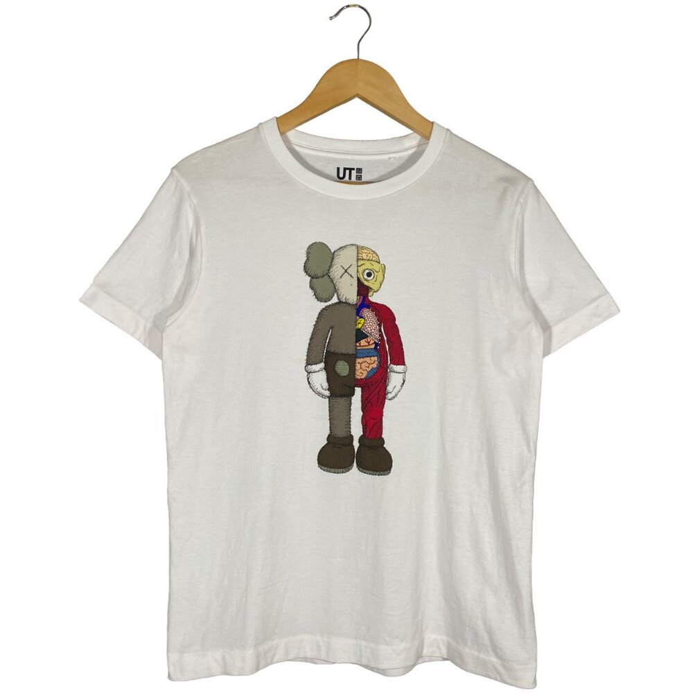 Uniqlo x KAWS Flayed Companion T-shirt White mens size XS